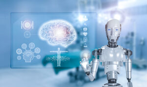 Artificial intelligence robot analyzing for human brain and body